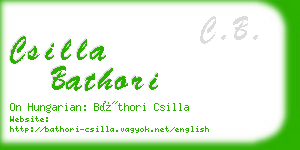 csilla bathori business card